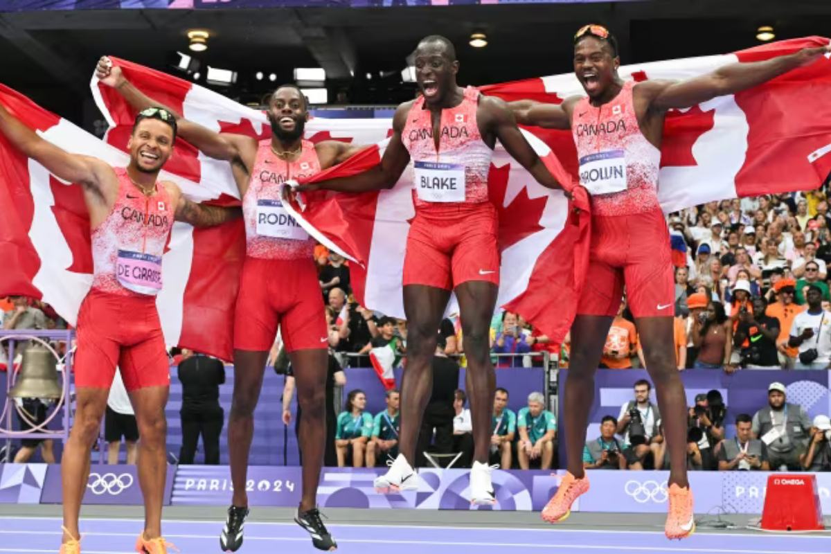 Canada men take 4x100m relay gold In Paris 2024